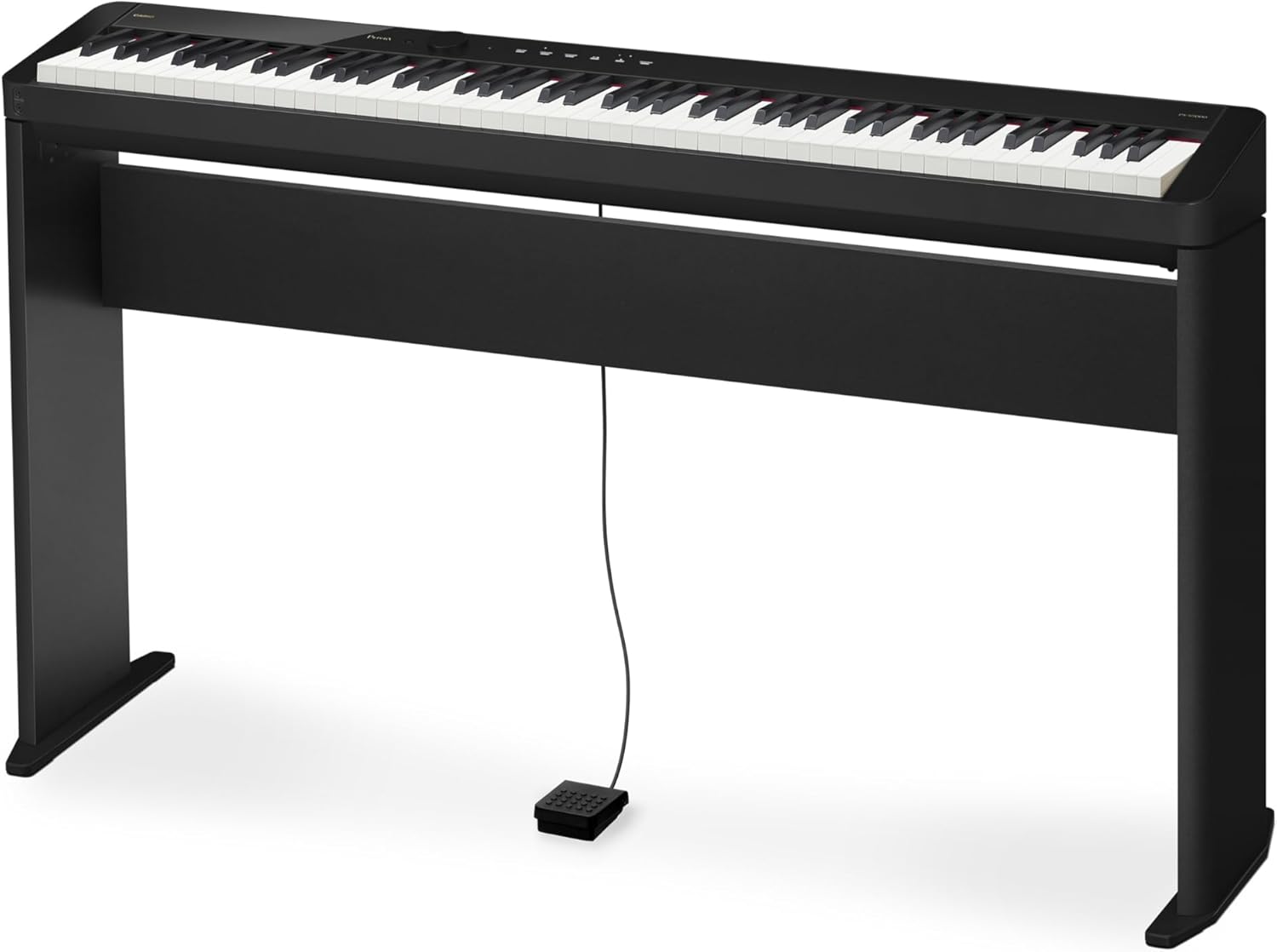 Casio Privia PX-S5000 Portable Digital Piano with 88 Hybrid Weighted Keys, 23 Tones, Touch Sensor Controls, Sustain Pedal, Bluetooth, USB, AC Adapter, 16W Speakers, Gloss Black Finish (PX-S5000BK)
