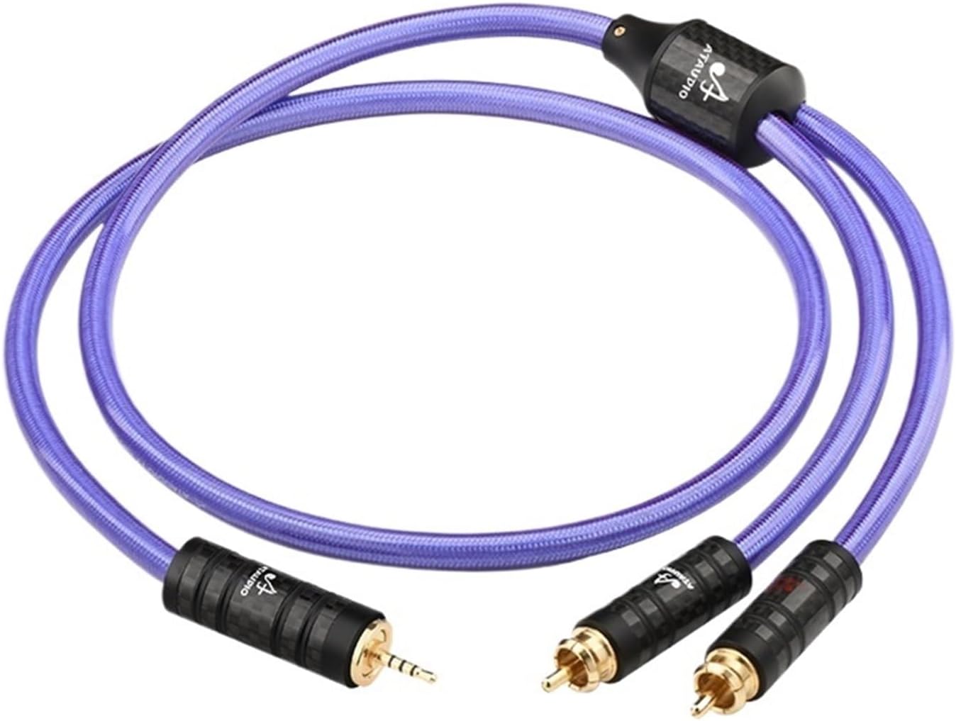 HiFi OCC Silver-plated 4.4mm to 2RCA Balance Audio Cable High Grade 4.4mm/2.5mm to Y Splitter 2RCA Cable for Amplifier Speaker(0.75m)