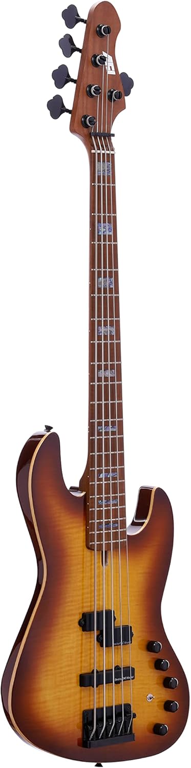 IYV-IPJB-500A Solid Body with Flame Maple Electric Jazz Bass, Natural