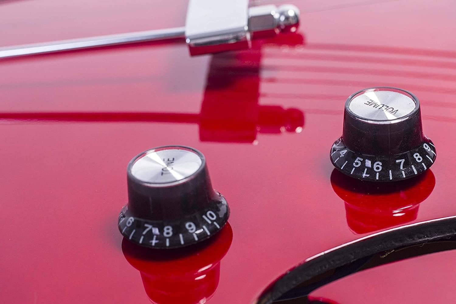 Jazz Archtop Electric Guitar Hollow Body with P90 Pickup,Trapeze Tailpiece Bridge Perfect for Rock, Blues, and Jazz Music (Red)