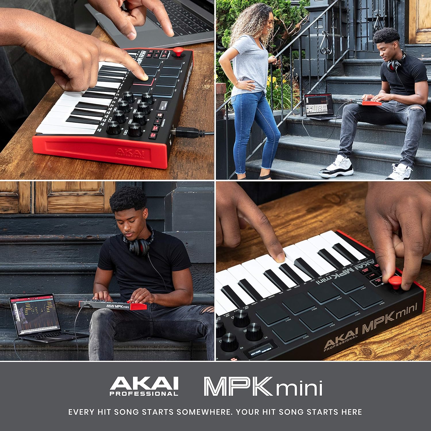 Akai MPK Mini MK3 MIDI Keyboard Controller + M-Audio SP2 Sustain Pedal, with MPC Beats and Software Suite – Beat Maker Bundle
