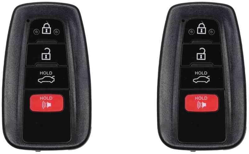 Replcament Smart Key Fob for Toyota Corolla 2019-2021 FCC HYQ14FBN Part Number 8990H-02030 8990H-12010 Pack of 2
