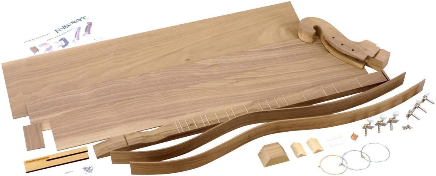 Folkcraft® Black Walnut Six String Hourglass Dulcimer Kit