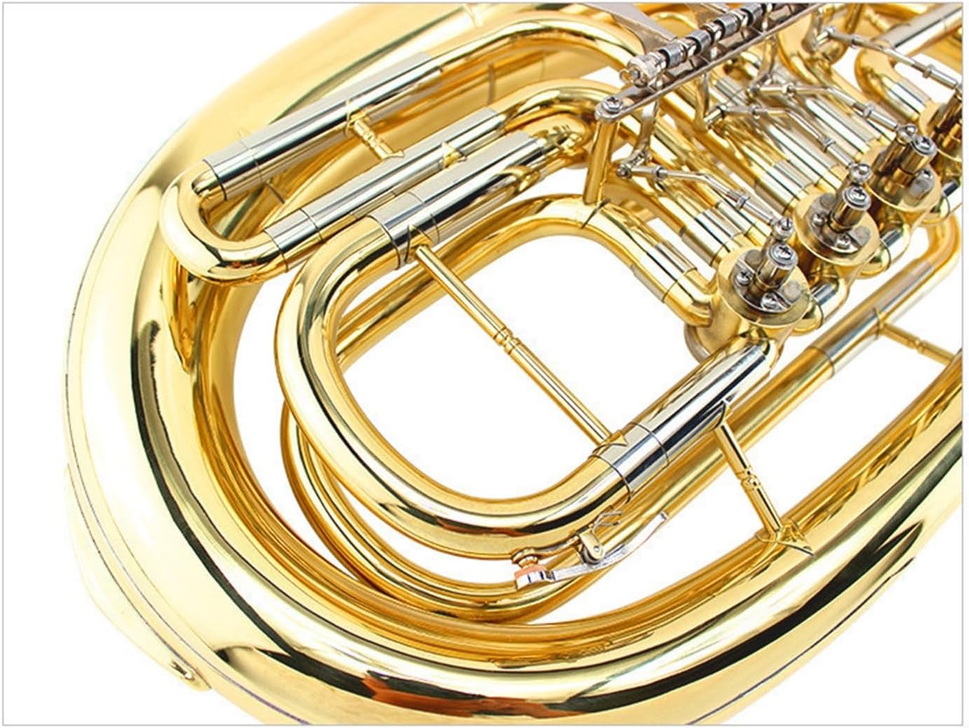 Beginner euphonium 4 Flat Keys B Flat Bass Horn Four Flat Keys Large Horn Phosphor Bronze Brass White