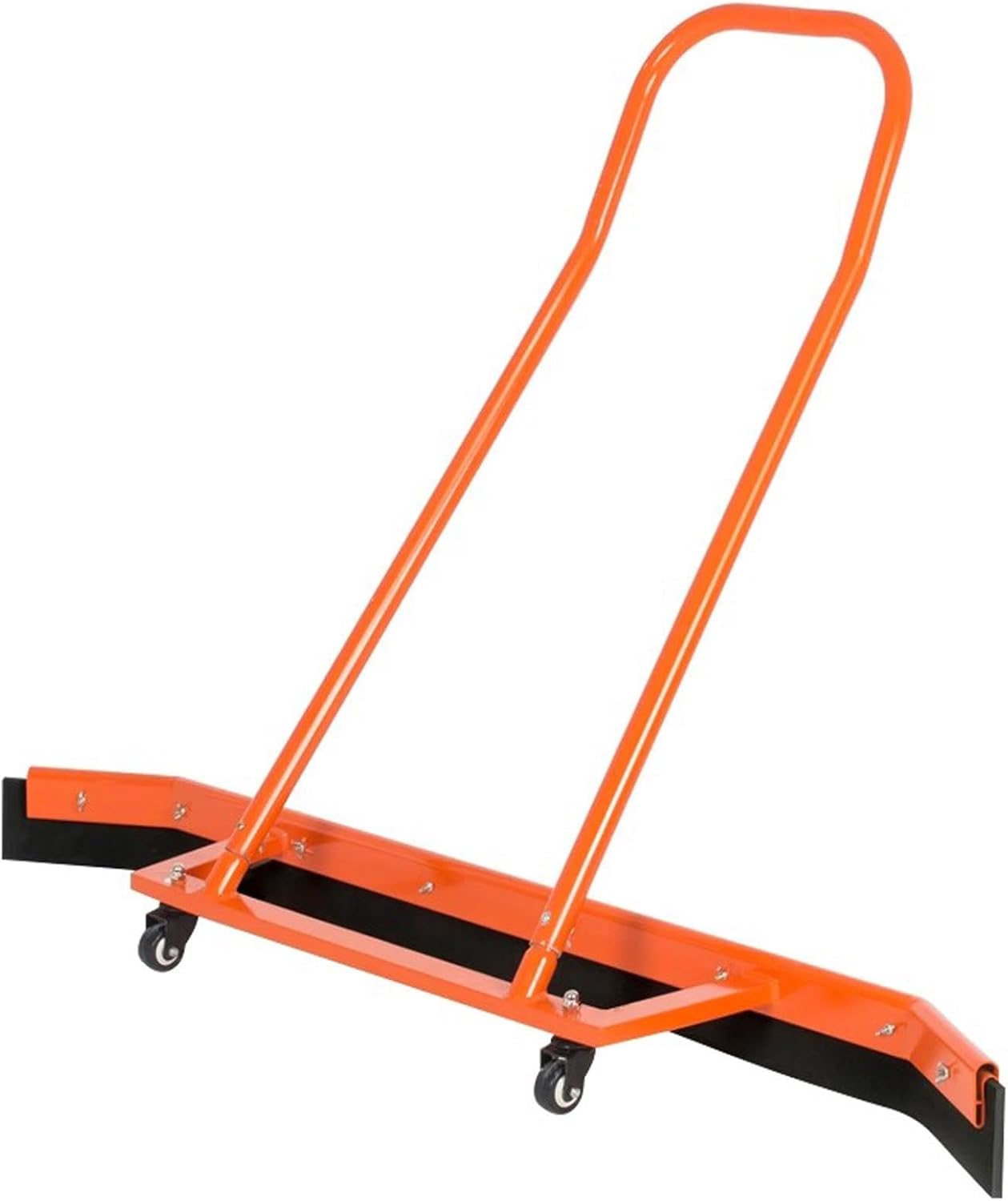Floor Water Remover Squeegee Broom for Indoor Outdoor, Sport Tennis Court Squeegee Rain Sweep with EVA Foam Blade,Outdoor Squeegee Dew Broom Floor Water Sweeper with Wheels(Orange)
