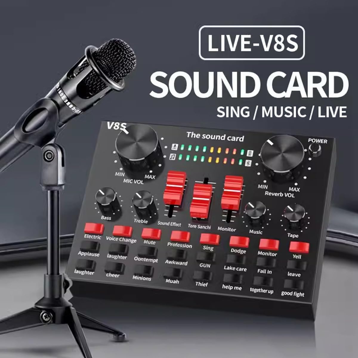 Podcast Equipment Bundle，Music Making Equipment，Condenser MicrophoneRecording Studio Packagewith Sound Board with Condenser Microphone for Live Streaming, Recording, Gaming
