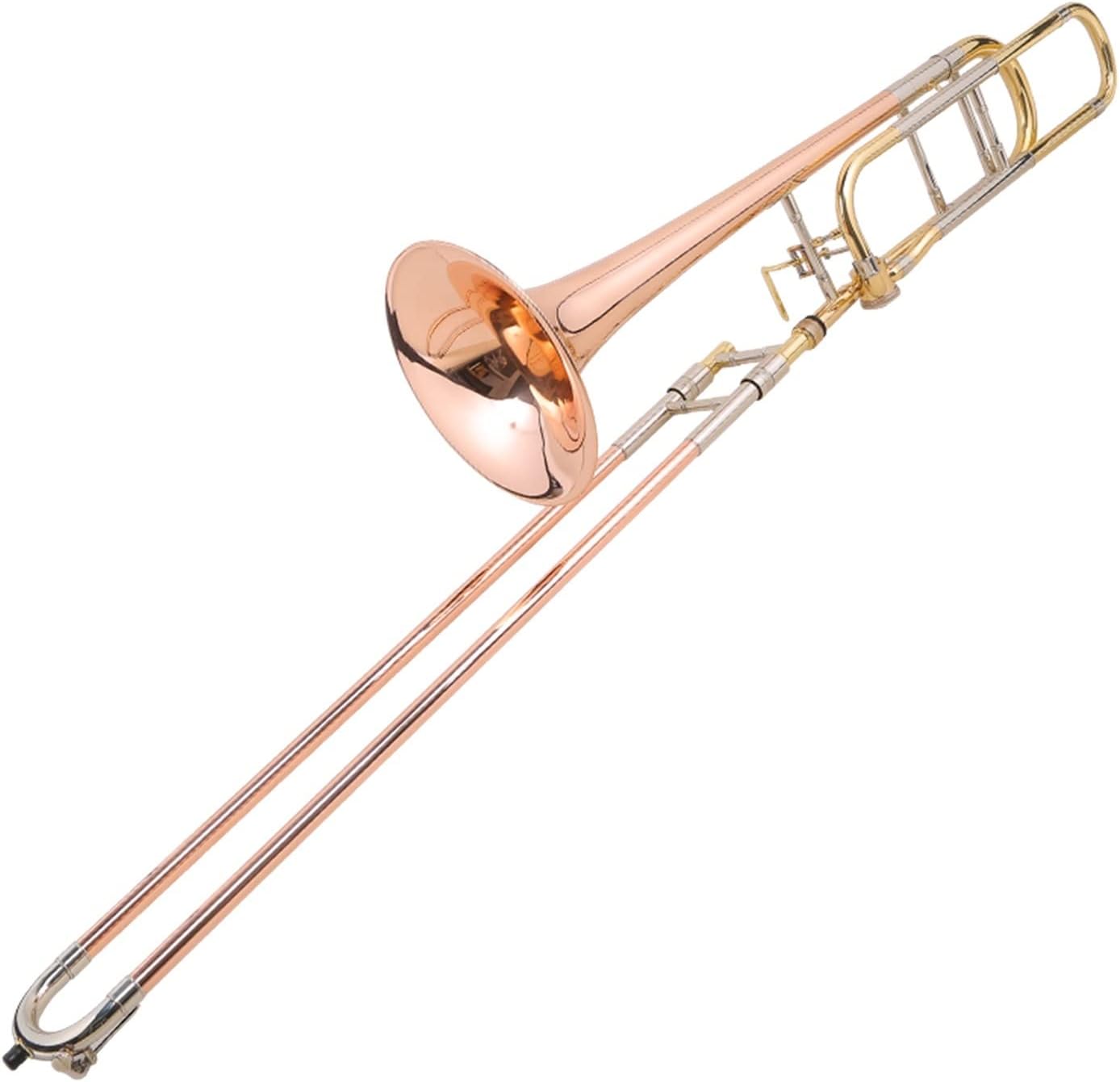 FLFL Student Trombone B Flat to F Brass Pull Tube Lacquered Gold Suitable for Examination Performance Band