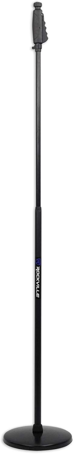 Audiosavings Bundle: (1) AKG P5i Handheld Dynamic Metal Vocal Microphone Mic Bundle with (1) Rockville RVMIC4 Round-Base Microphone Stand with Quick Release Hand Clutch (2 Items)