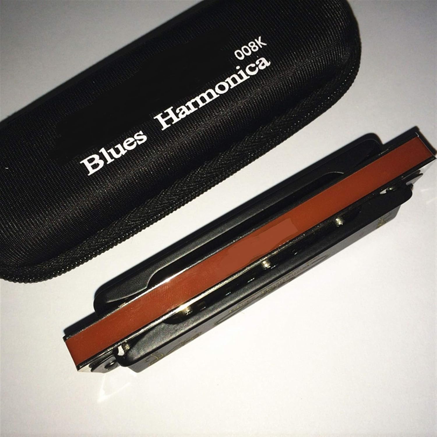 Harmonica Harmonica Diatonic 10 Holes Blues Harp 2 Color 12 Keys/Low F Mouth Ogan Woodwind Musical Instrument T008K Melodica Gaita (Color : Black Low F)