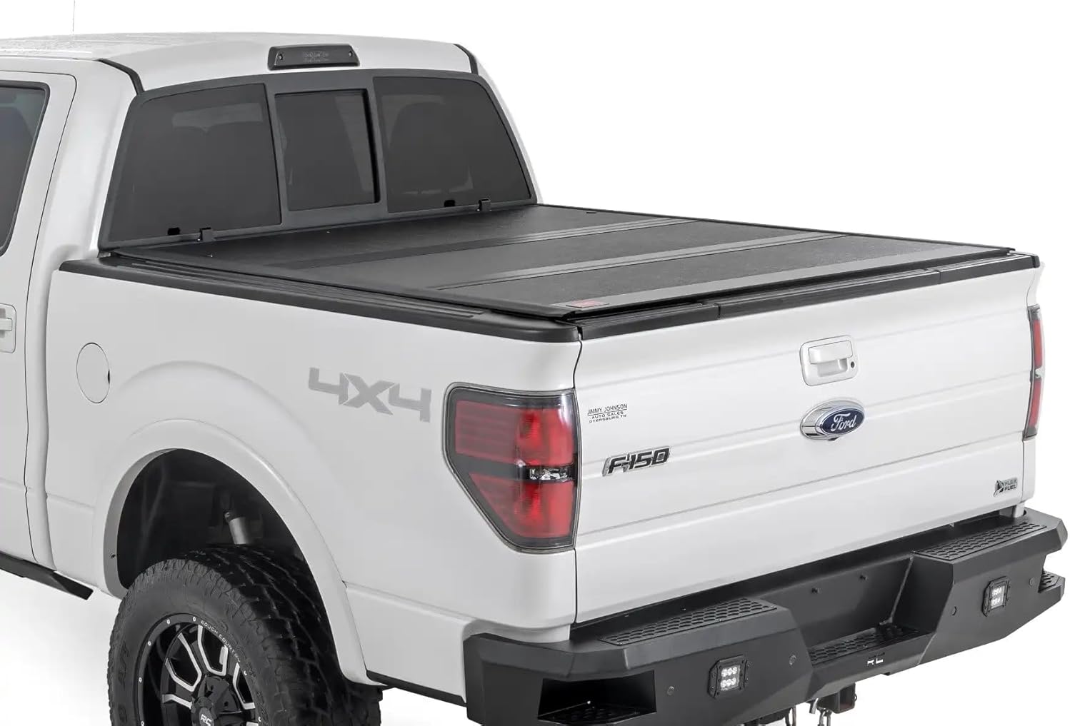 Rough Country Hard Tri-Fold Tonneau Cover for Ford F-150 (2004-2014) - Low-Profile Aluminum Truck Bed Cover, Fits 5'7 Bed (66.7