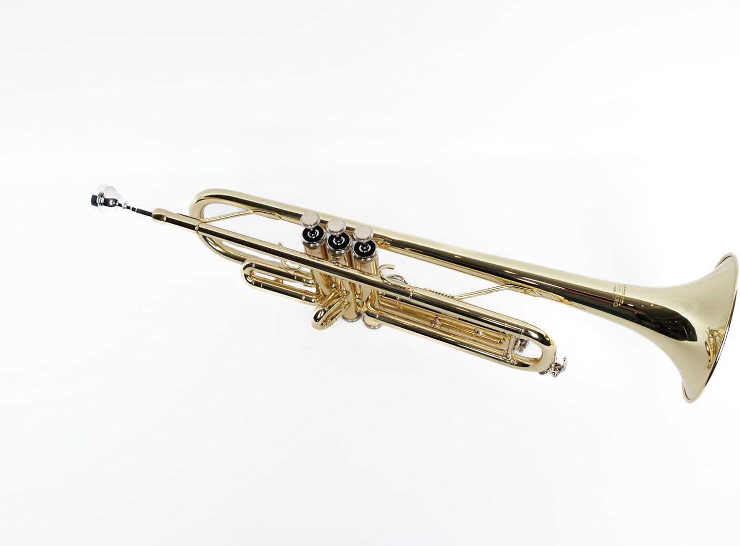 GKW Bb Standard Brass Trumpet for Beginner and Intermediate Players – Student Model with Rich Dark Tone, Easy to Play in High and Low Range, Includes Mouthpiece, Case, and Cleaning Accessories