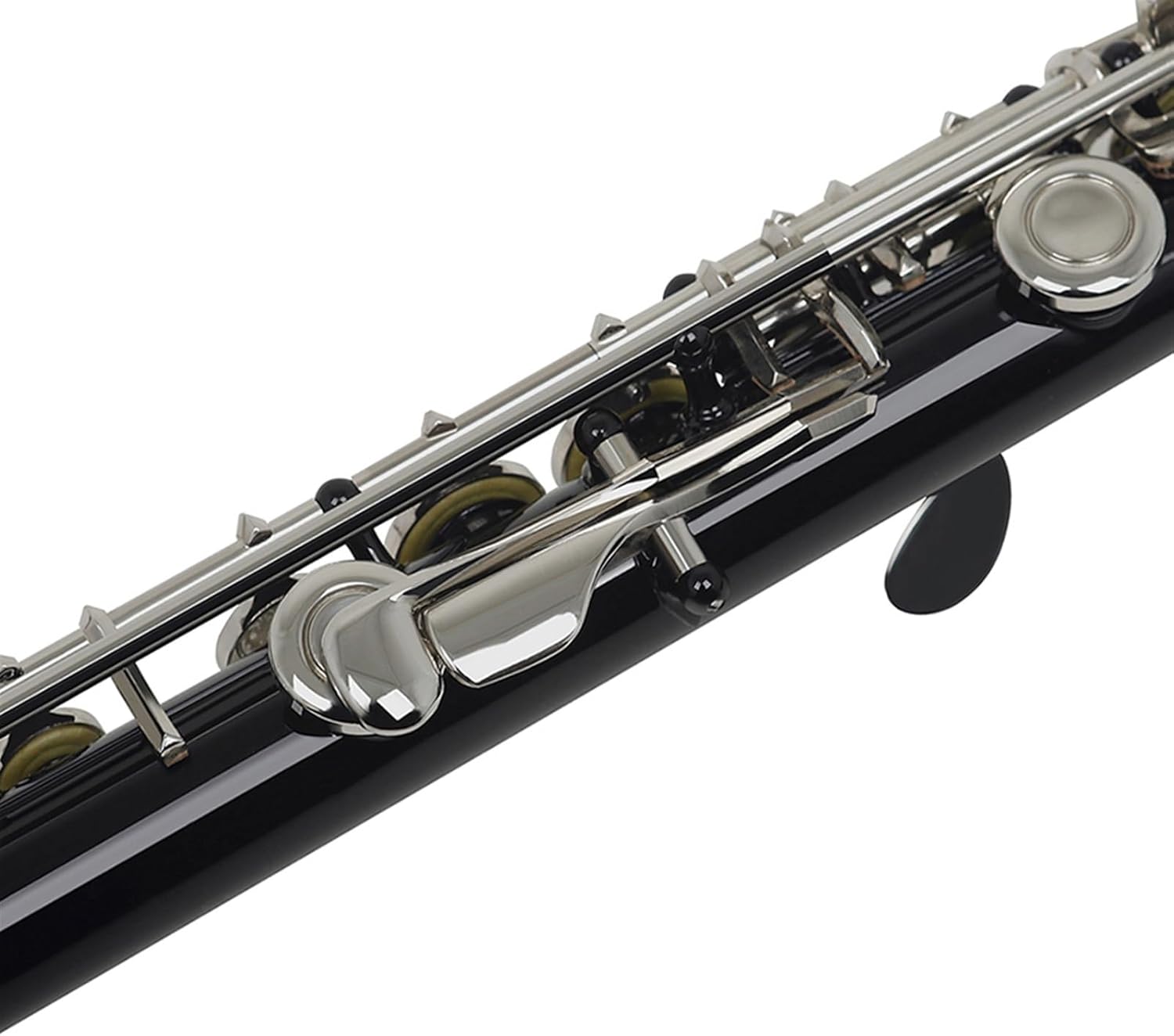 Flute Black 16 Holes Flute Woodwind Instrument Closed Key Add The E Key C Tone Nickel Plated Flute with Case Flutes Musical Instruments