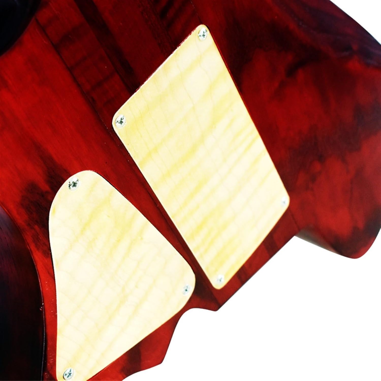 VENEKA Headless Electric Guitar 6-String Scalloped Frets Headless Electric Guitar Ash Body Maple Neck and Fretboard