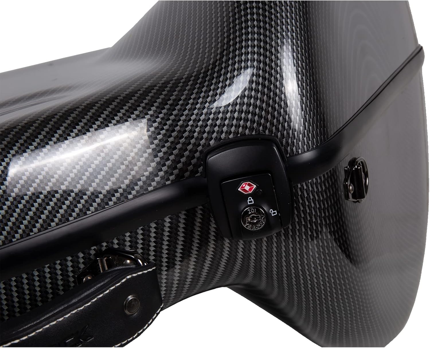 Crossrock Composite Carbon Fiber Hard-shell case for French Horn Bell Undetachable with TSA lock-Black(CRF3000FHUBK)