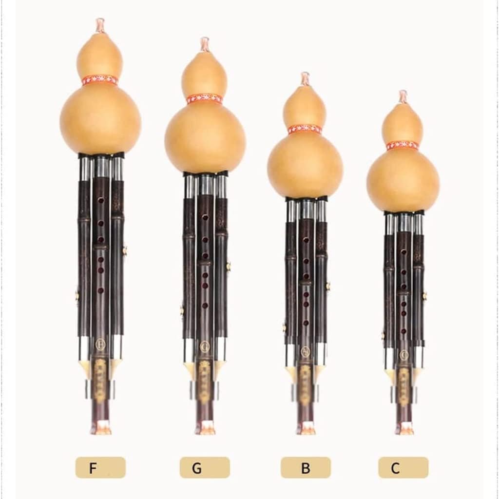 Cucurbit Flute Orchestra Bamboo Musical Instrument Children Adult Cucurbit Flute Professional Playing Cucurbit Piccolo with Crisp Sound (Size : Key G)