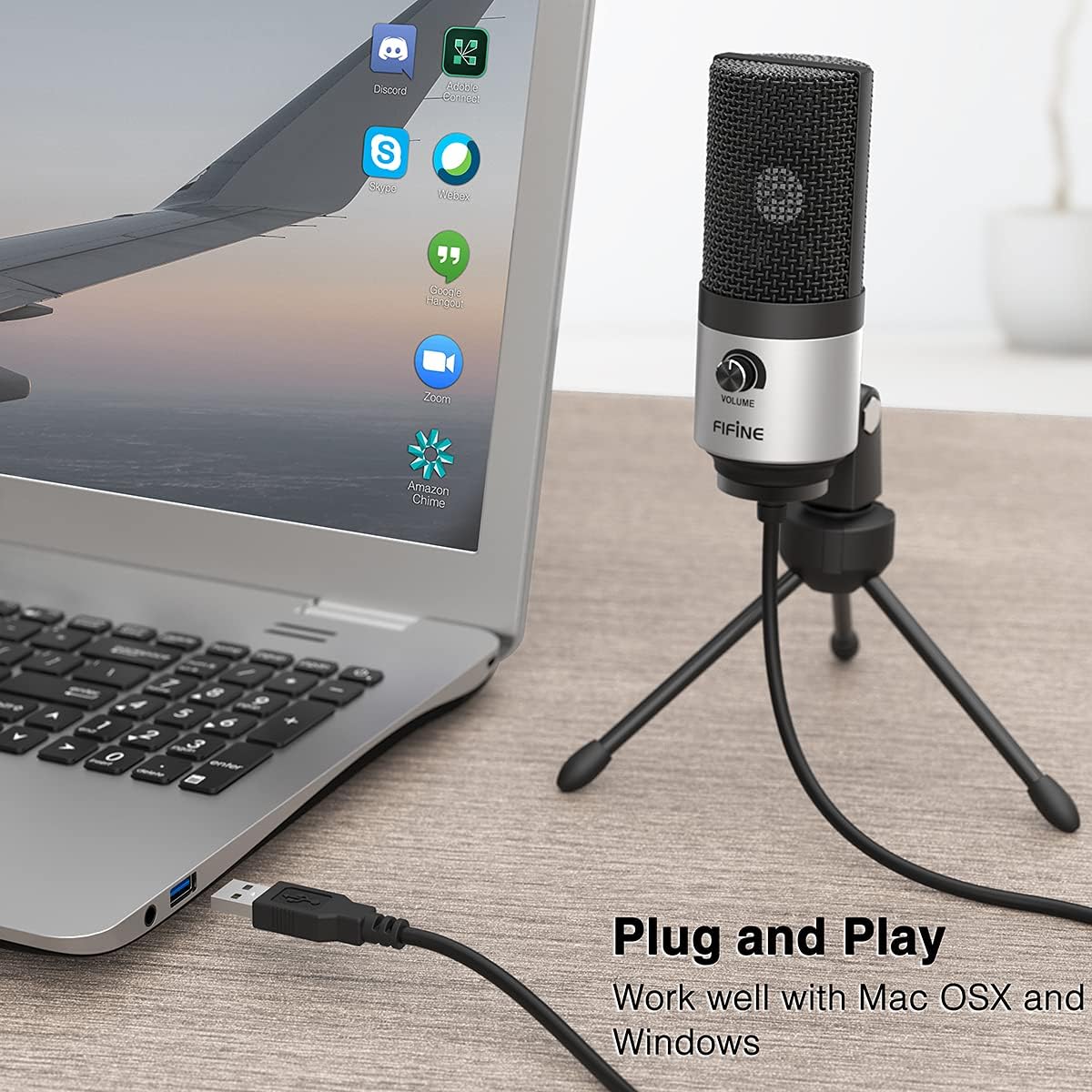 FIFINE Voice Over Microphone and PS5 Headset, USB PC Computer Mic with Gain Control, Gaming Headset with 7.1 Surround Sound for Zoom Video Meeting Online Class on Windows/Mac/PS4/PS5 (K669S+H6)