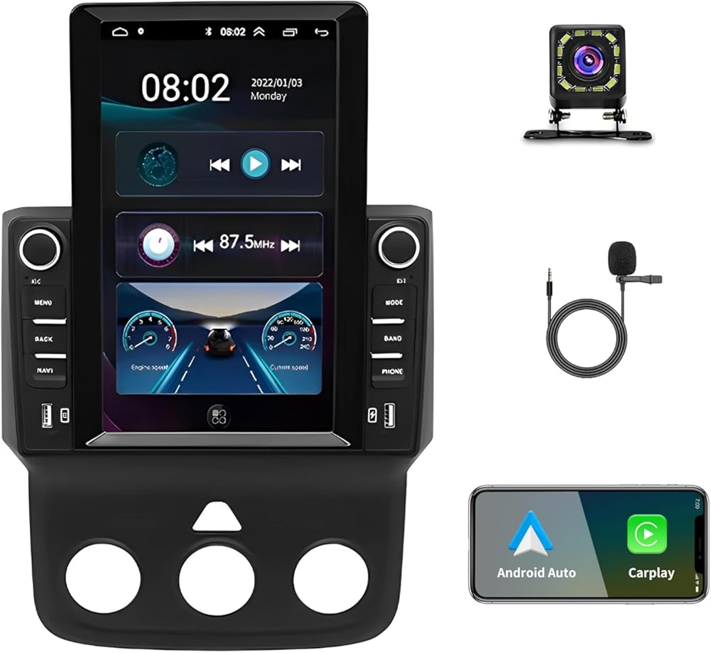 Car Stereo Radio Upgrade for Dodge Ram 1500 2500 3500 2013 2014 2015 2016 2017 2018 2019, 9.7