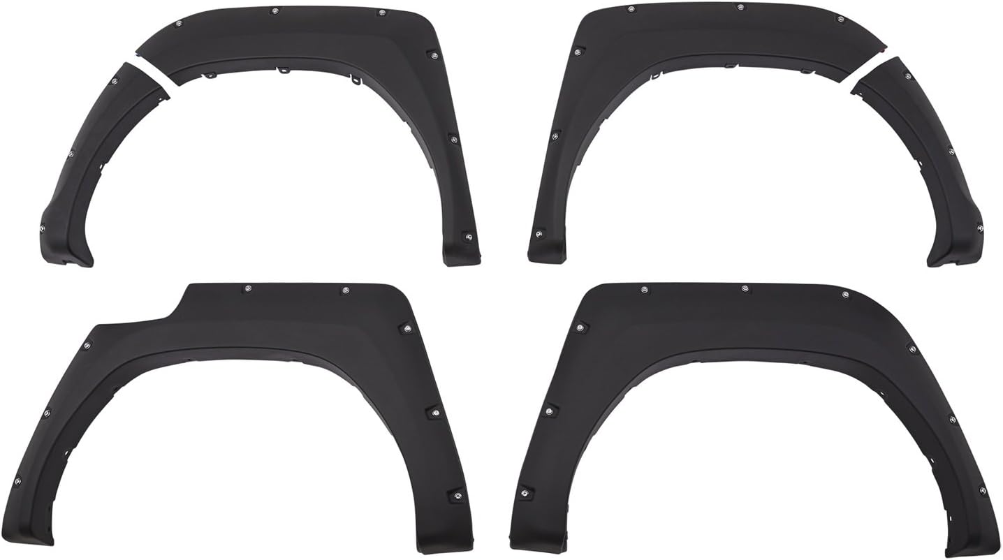 Smittybilt 17291-GBA M1 Color Fender Flares Black 2016-2018 Chevy 1500 with 5.8' Bed, Clear