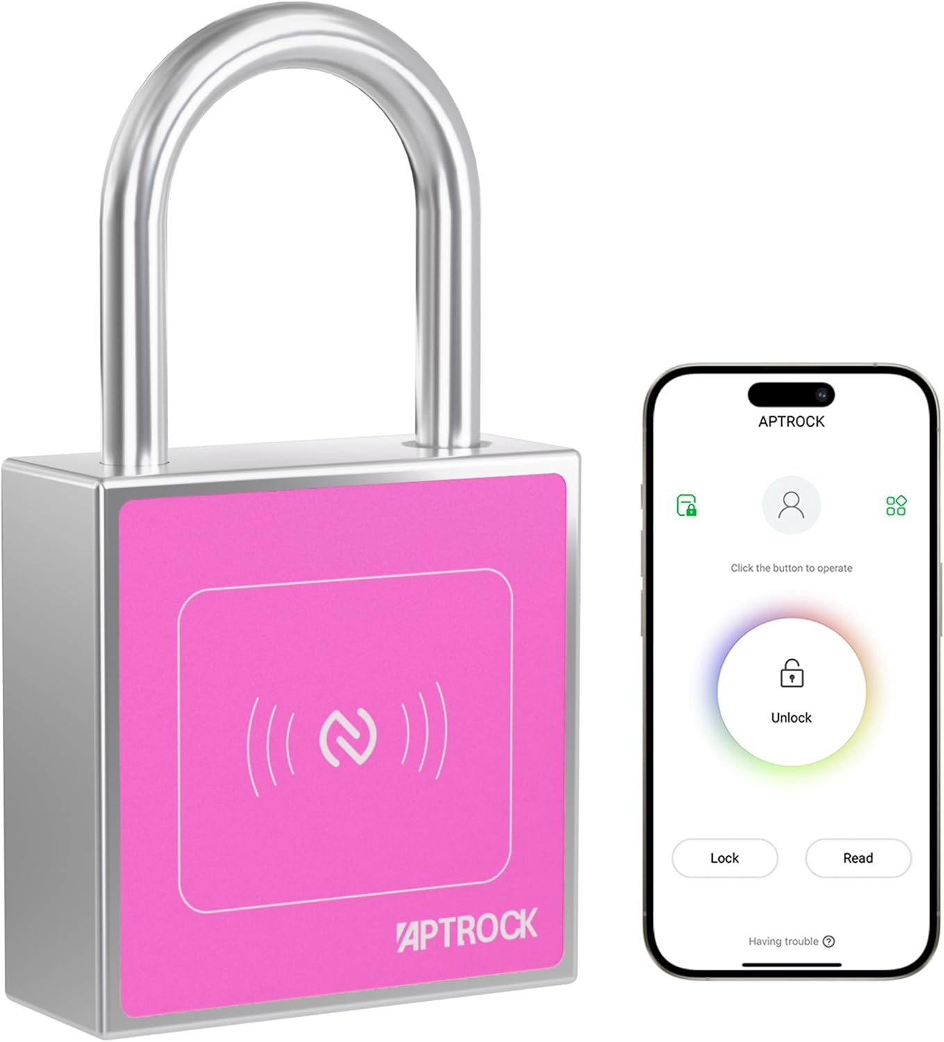 Battery Free Smart Padlock,Keyless Smart Lock, Electronic Lock,Smart Outdoor Lock, gate Lock,Fence Lock,SS304 Solid Steel Lock,Waterproof Outdoor Lock,Smart Lock for Bicycle，NFC Smart Lock