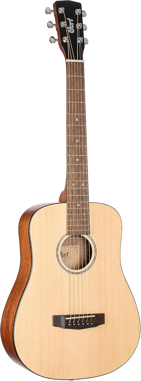 Cort Standard Series Mini Acoustic Guitar, Open Pore Natural w/Bag (ADMINIOP-A)