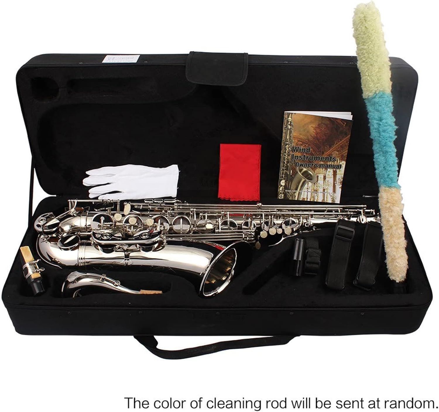 KESHUO Brass Bb Tenor Saxophone Sax Carved Pattern Shell Buttons Wind Instrument with Case Gloves Cleaning Cloth Belt Brush Brass Sax Beginners Kit