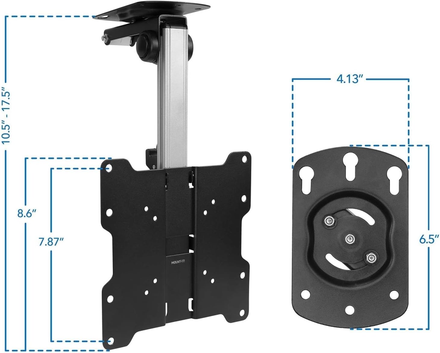 Corner tv Wall Mount,tv Mount, Fits 17-37 Inches Ceiling TV Mount, Flip Down TV and Monitor Mount Bracket, Adjustable Bracket Ceiling Kitchen Overhead and Under Cabinet Mount