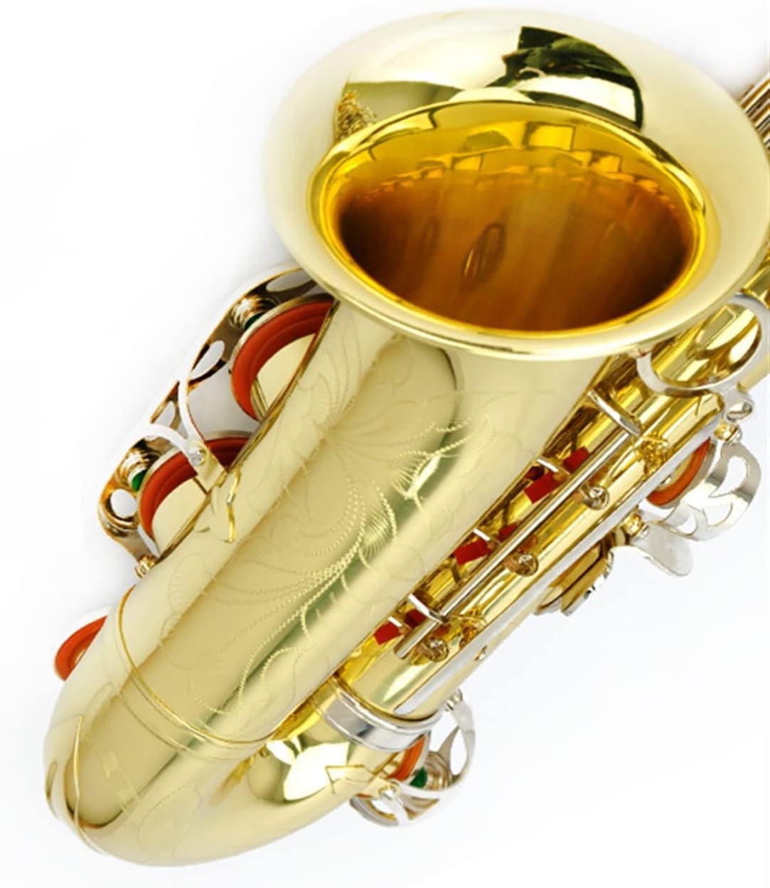 KESHUO E Flat Alto Saxophone Instrument, Nickel-Plated Silver Keys, Saxophone Instrument Wind/Pipe Brass Sax Beginners Kit