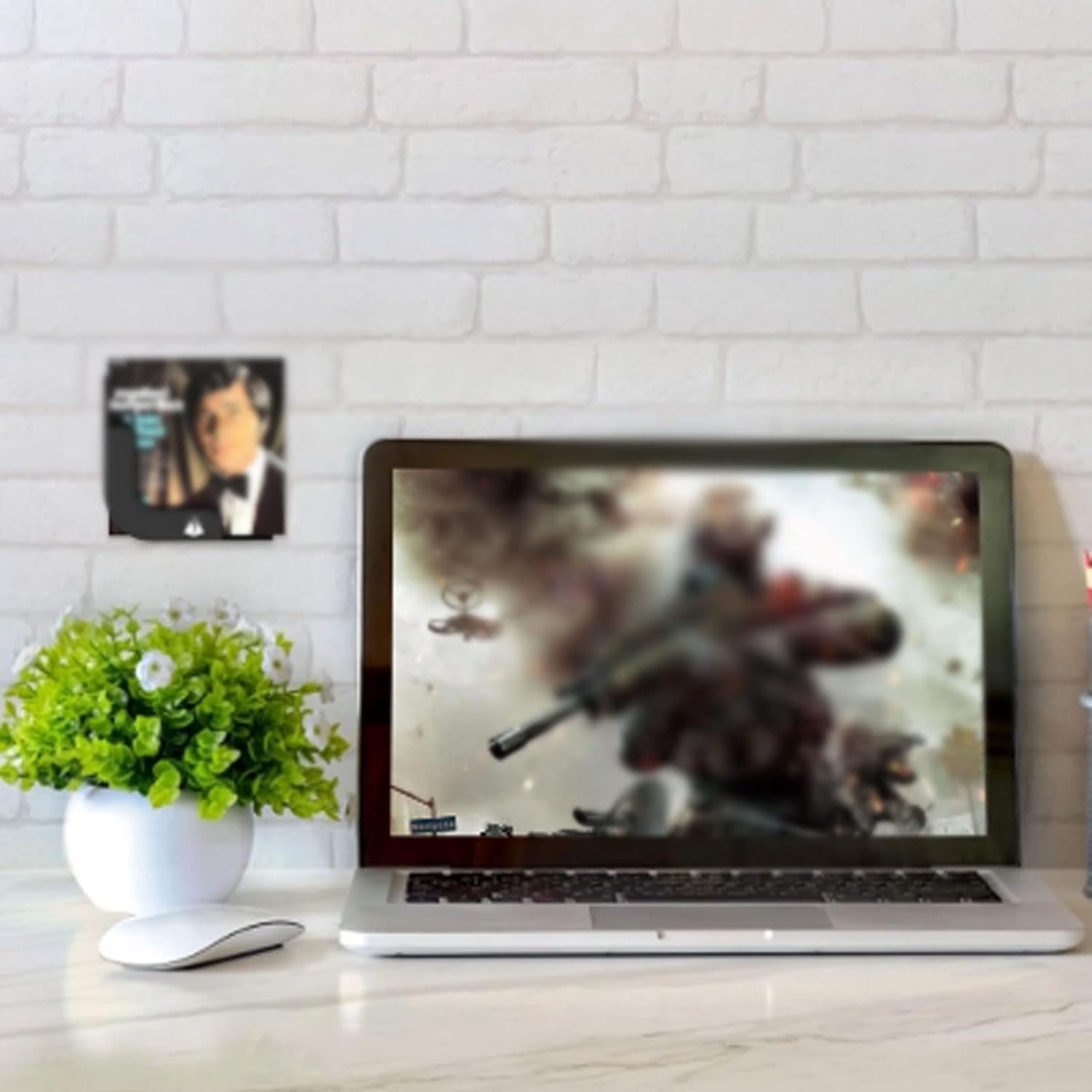 Home shelves Record Display Holder Flexible Shelf Wall Mount Adjustable Sturdy Acrylic Floating Brackets Anti-falling Design With Doub(White)