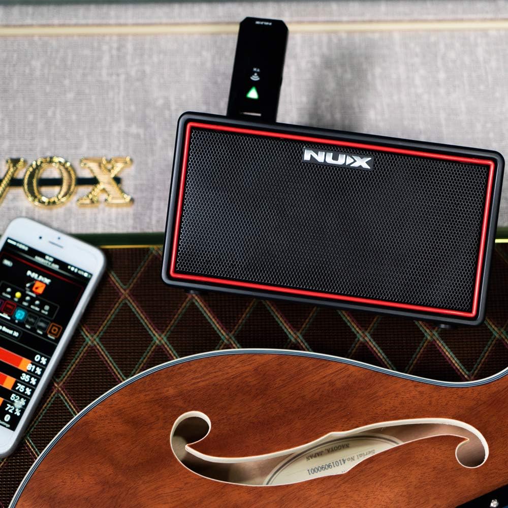 NUX Mighty Air Wireless Stereo Modelling Guitar/Bass Amplifier with Bluetooth, Mobile App, User Friendly Music Player, Up to 18 Hours Playing Time