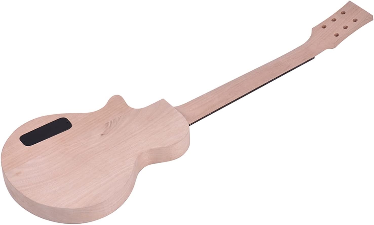 TSTS for LP Style Unfinished DIY Electric Guitar Kit Mahogany Body & Neck Rosewood Fingerboard Single Dual-Coil Pickup Unfinished Electric Guitar Kit