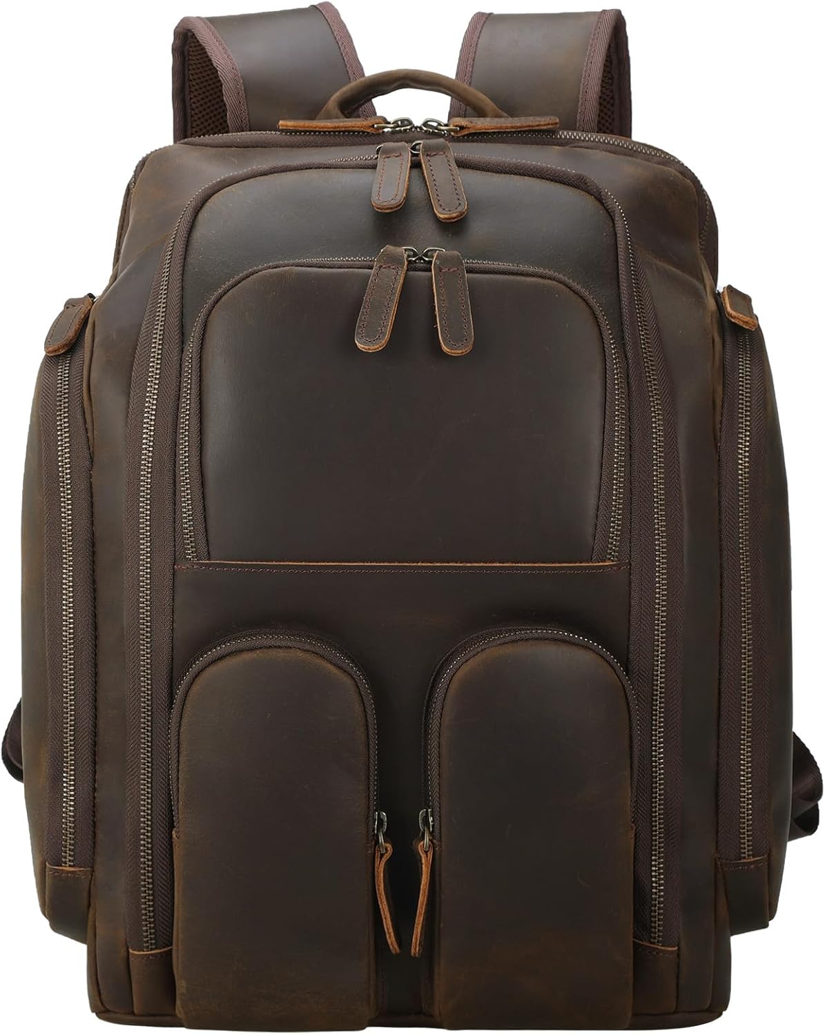 Masa Kawa Leather Backpack for Men with 16