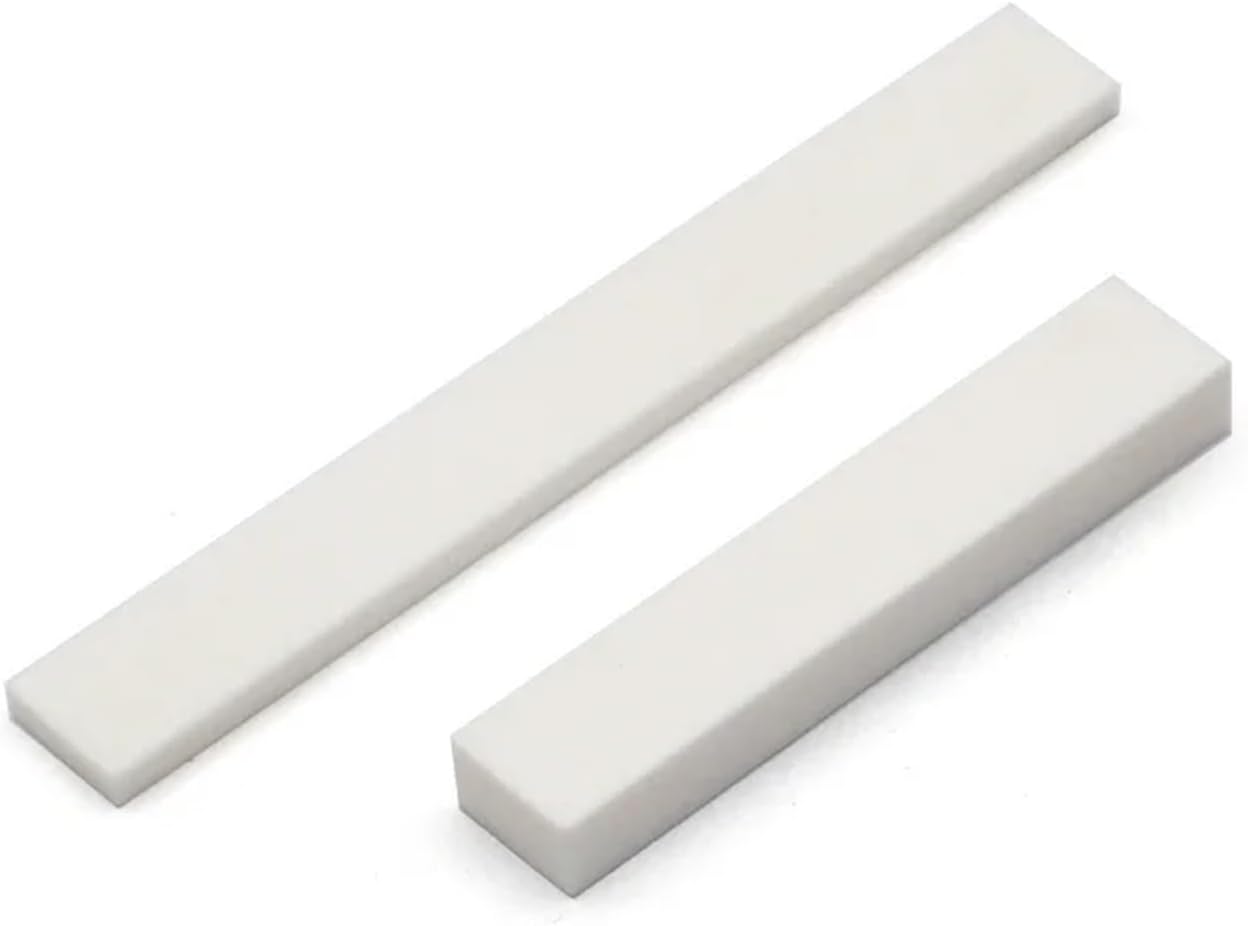 Blank Buffalo Bone Guitar Nut & Saddle Set, DIY Parts for Electric Bass, Acoustic, Ukulele, Mandolin & Banjo (100pcs)