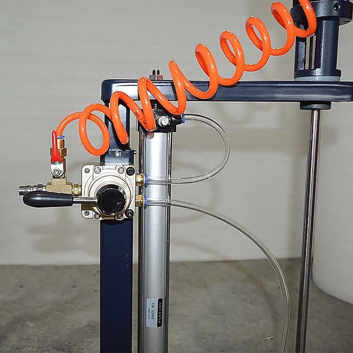 Pneumatic Bracket Mixer, 5 Gal/20LPneumatic Paint Mixer Machine, Desktop Vertical Air Agitator, for Mixing Feed, Plaster(Color:Scatterplate)