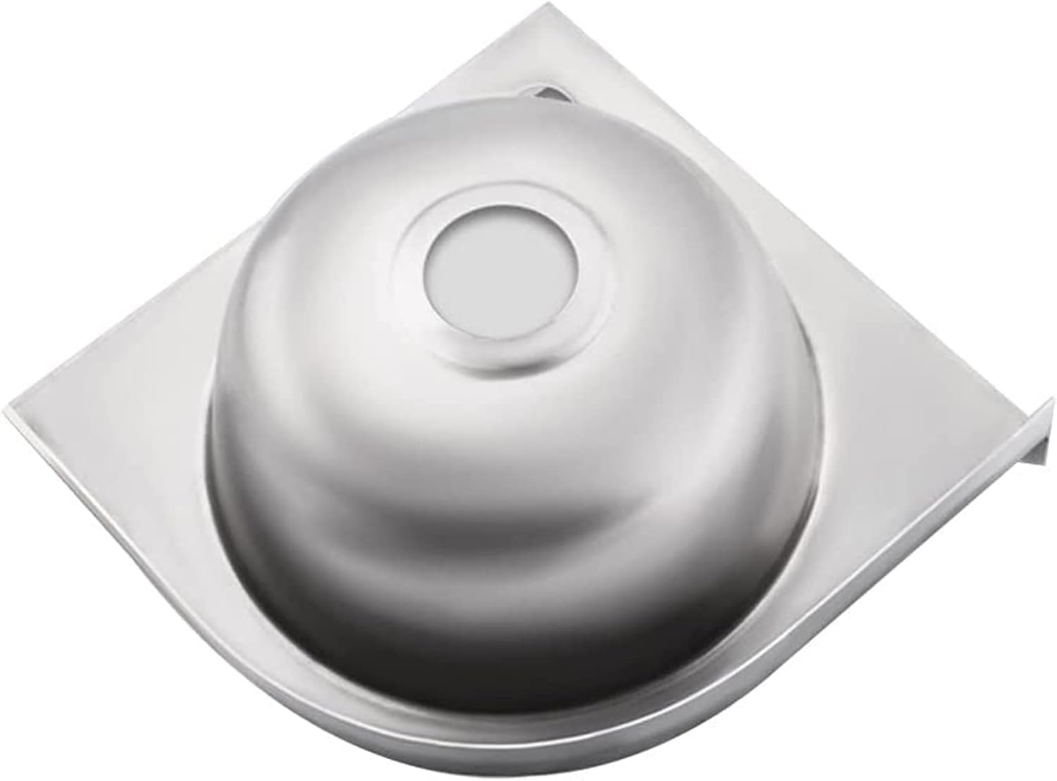 Commercial Hand Wash Sink with Hot and Cold Water Faucet - Stainless Steel Wall Mount Corner Vanity for Small Apartment Bathroom - Mini Triangle Washbasin