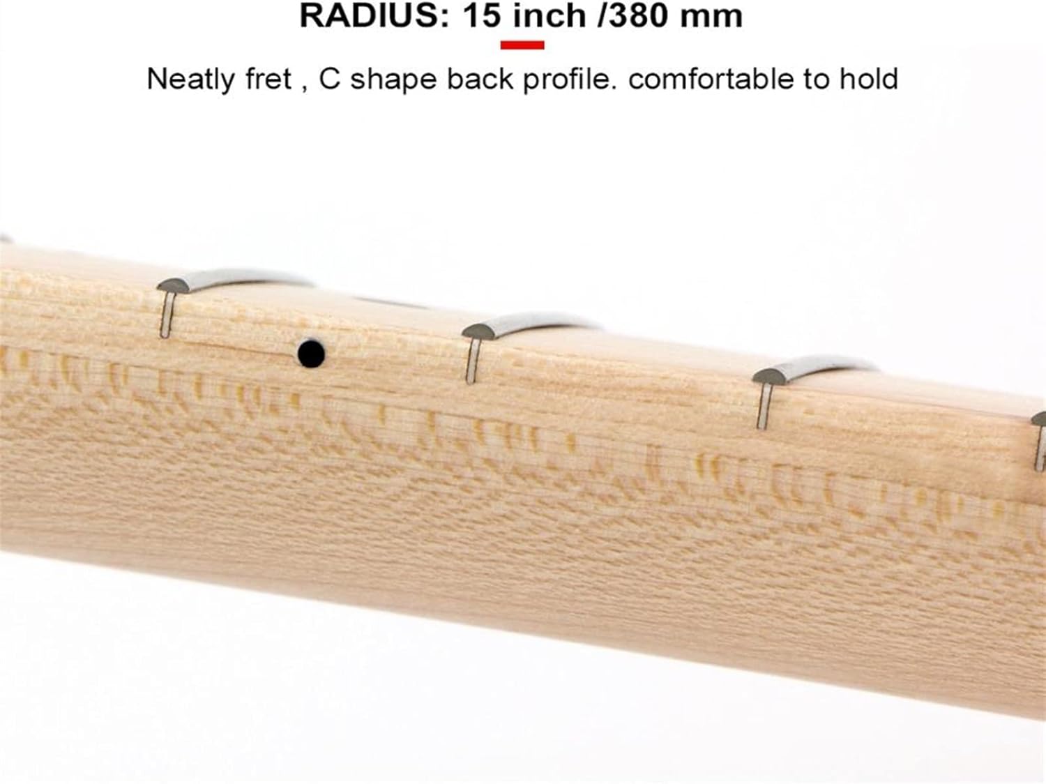 Electric Guitar Neck Maple 22 Frets Bolt On C Shape Clear Satin for DIY Guitar Projects Electric Guitar Neck