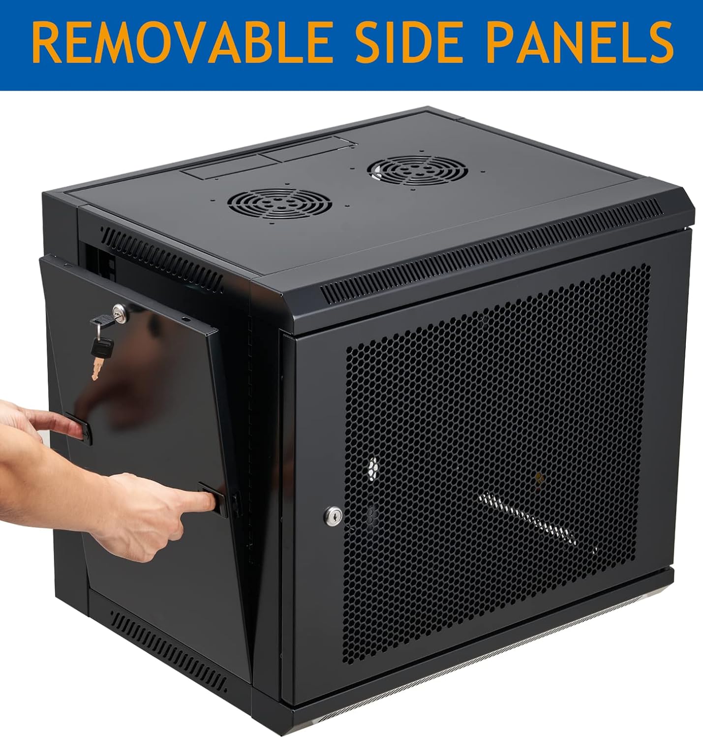 9U Wall Mount Server Cabinet Network Rack Vented Enclosure Locking Door
