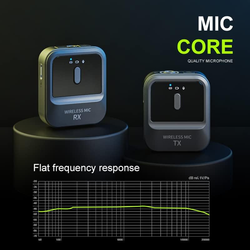 Zerobyte Compact Wireless Microphone System, 2.4G radio microphone SLR clip mobile phone camera live interview recording collar wireless condenser microphone