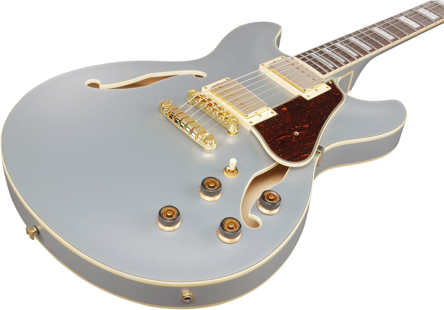 Ibanez AS73G Artcore 6-String Right-Handed Electric Guitar with Linden Body, Nyatoh Neck, and Rosewood Fretboard (Moonstone Silver Flat)