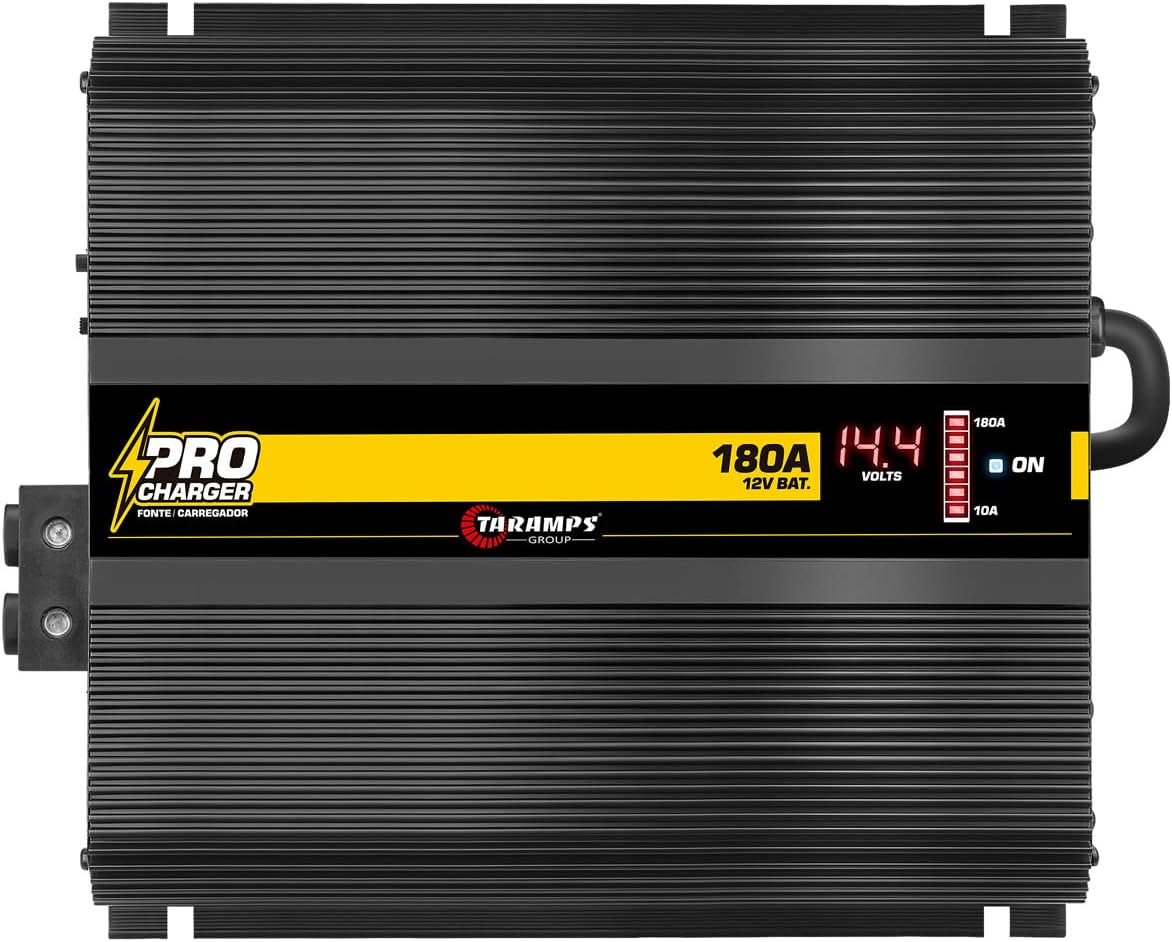 Taramps Pro Charger 180A Battery Charger Car Audio System Power Supply 2590 Watts Max Output Power Rating, Voltmeter - Bivolt 127/220VAC Input Voltage