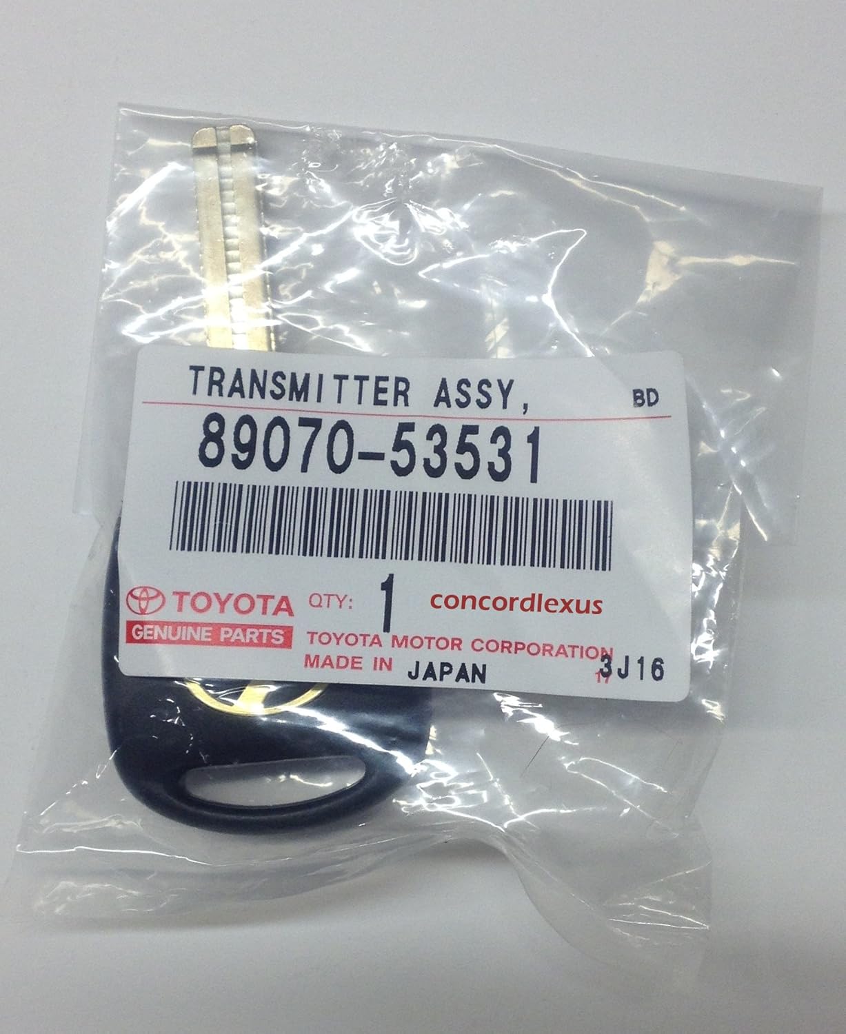 Lexus 89070-53531, Remote Control Transmitter for Keyless Entry and Alarm System
