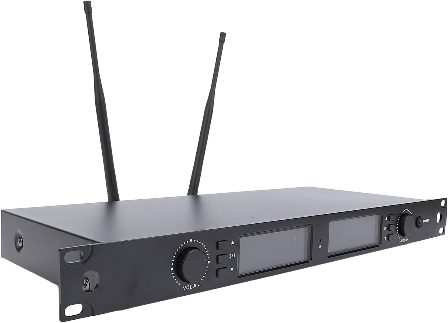 Akozon Professional Karaoke Microphones Noise Reduction Rechargeable System with Receiver for Singing Party Wedding Stage KTV Shows