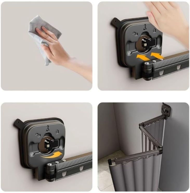 Wall Mount Folding Shower Curtain Rod, Adjustable Diamond Shaped Corner Shower Curtain Rod 90 Degrees No Drill Space Saver Bathroom Bathtub Clothing Store,A,80 * 180cm