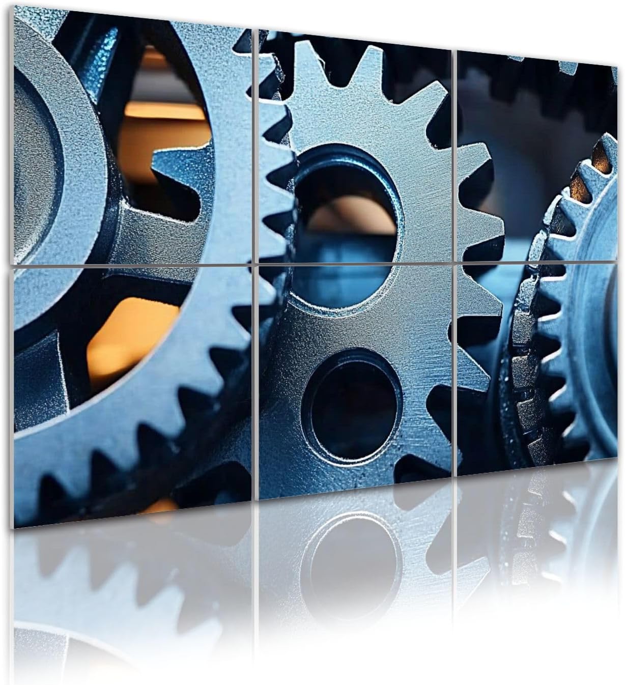 6 Pack Art Acoustic Panels Gears Sound Absorbing Panel 48