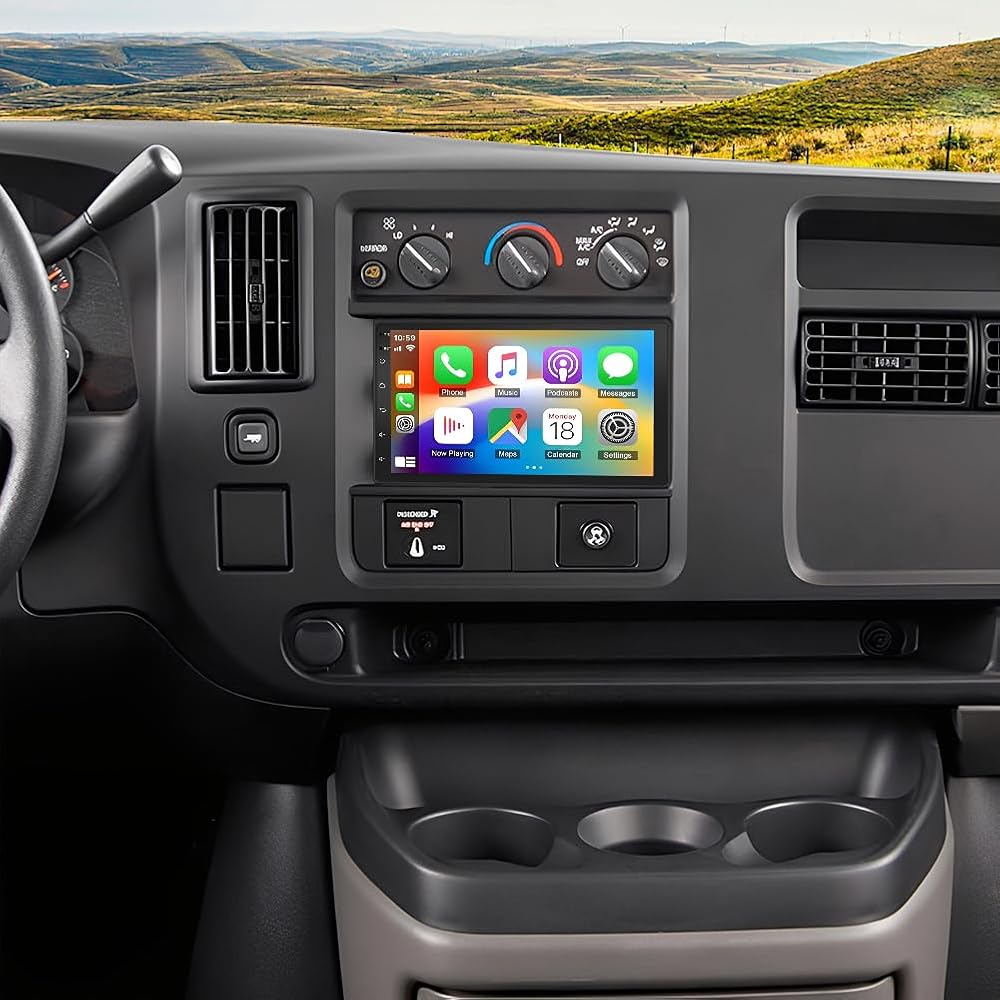 Android 13 Double Din Car Stereo Radio for Chevy Express 1500 2500 2003-2006 7