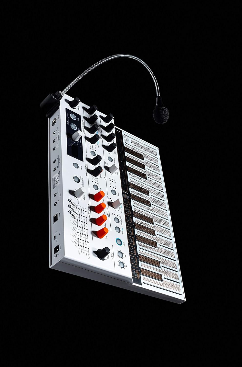 Arturia MicroFreak Vocoder Edition Hybrid Synthesizer 25-key Paraphonic Hybrid Hardware Synth and Vocoder with Flat Keyboard and Gravity Phone Holder and Pro Headphone and EMB Cable Bundle