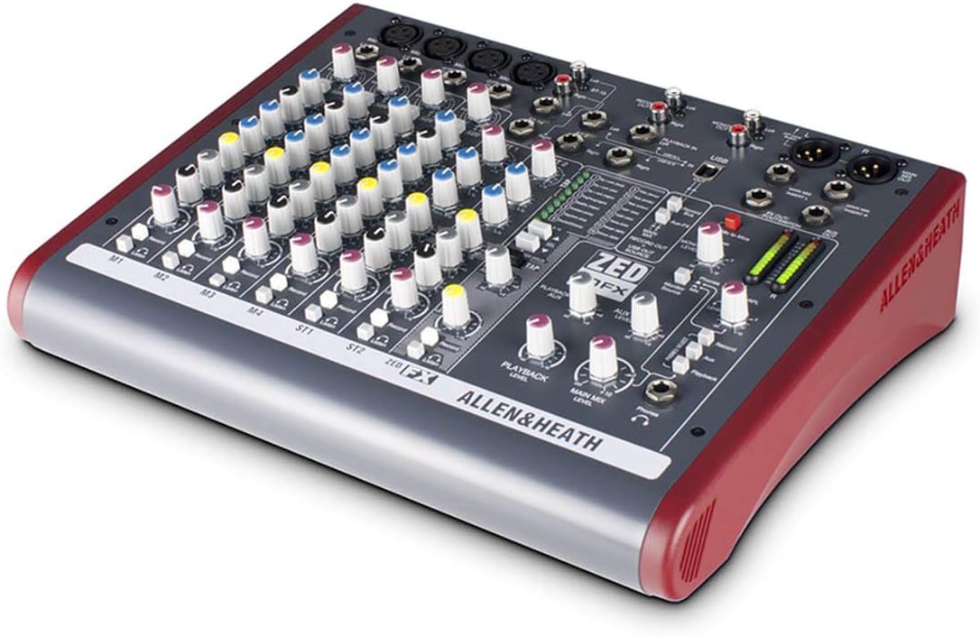 Allen & Heath ZED-10FX – Touring Quality Audio Mixer with 2 Mic/Line, 2 Mic/Line/DI, 3 Stereo Line, Onboard FX and USB I/O (AH-ZED-10FX)