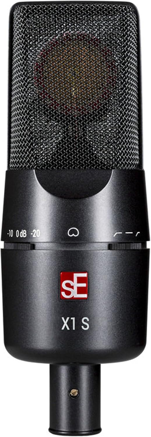 SE ELECTRONICS X1 S Large Diaphragm Condenser Microphone with 80/160 Hz Filters & -10/-20 dB Pads - XLR Condenser Mic for Singing, Vocals & Instruments - Professional Studio Microphone for Recording