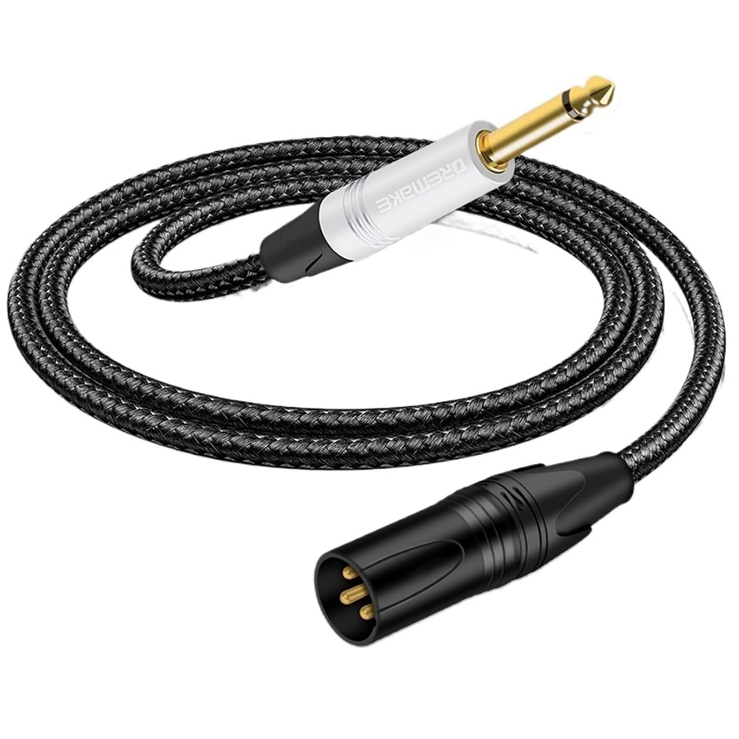1/4 Inch TRS to XLR Male Cable 6.35mm Balanced Cable Suitable for Professional Cables in Guitars Mixers and Recording Studios(1m)