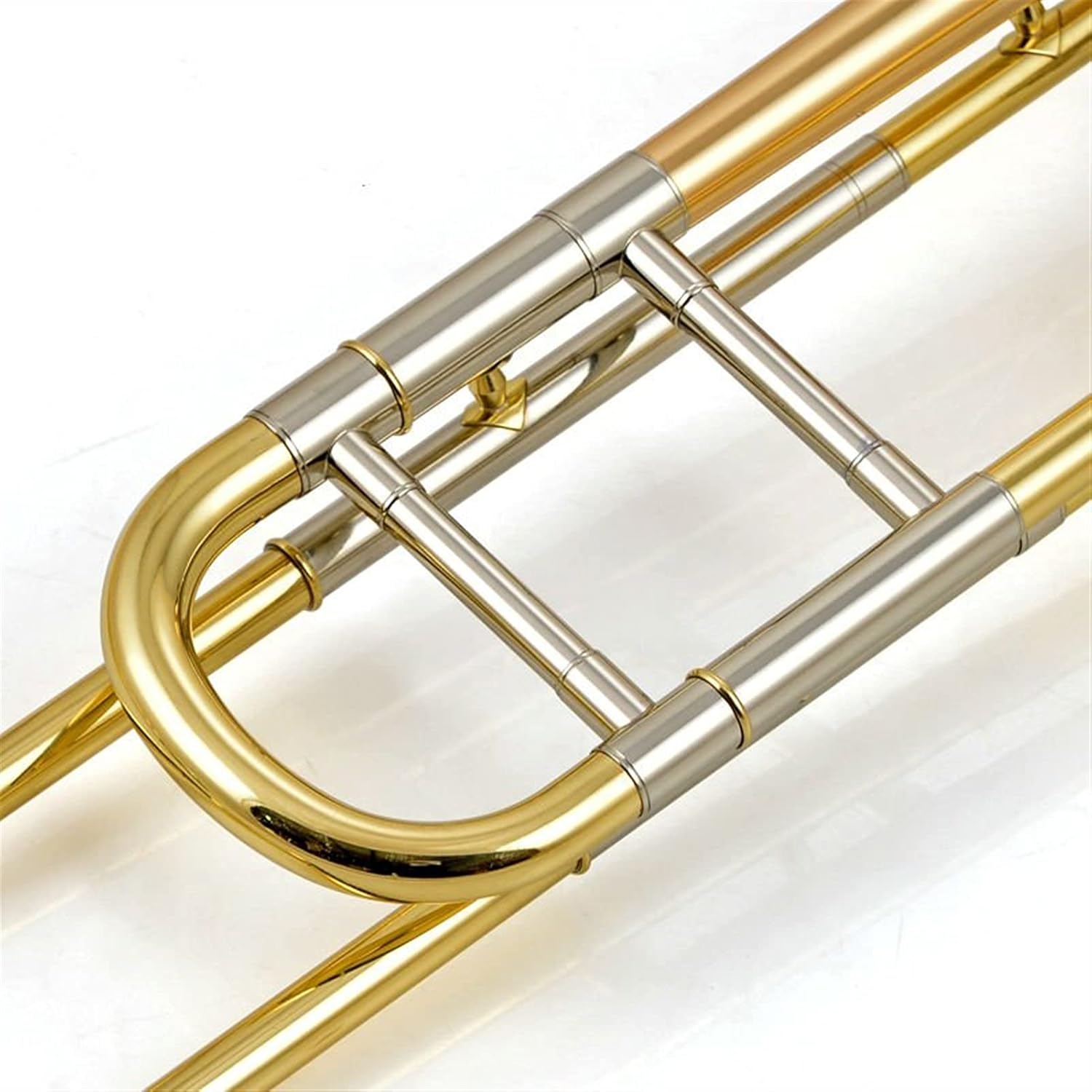 Student Trombone B/F Flat Alto Trombone with The Mouthpiece with Case,Gloves, Wind Instruments Trombone Kit