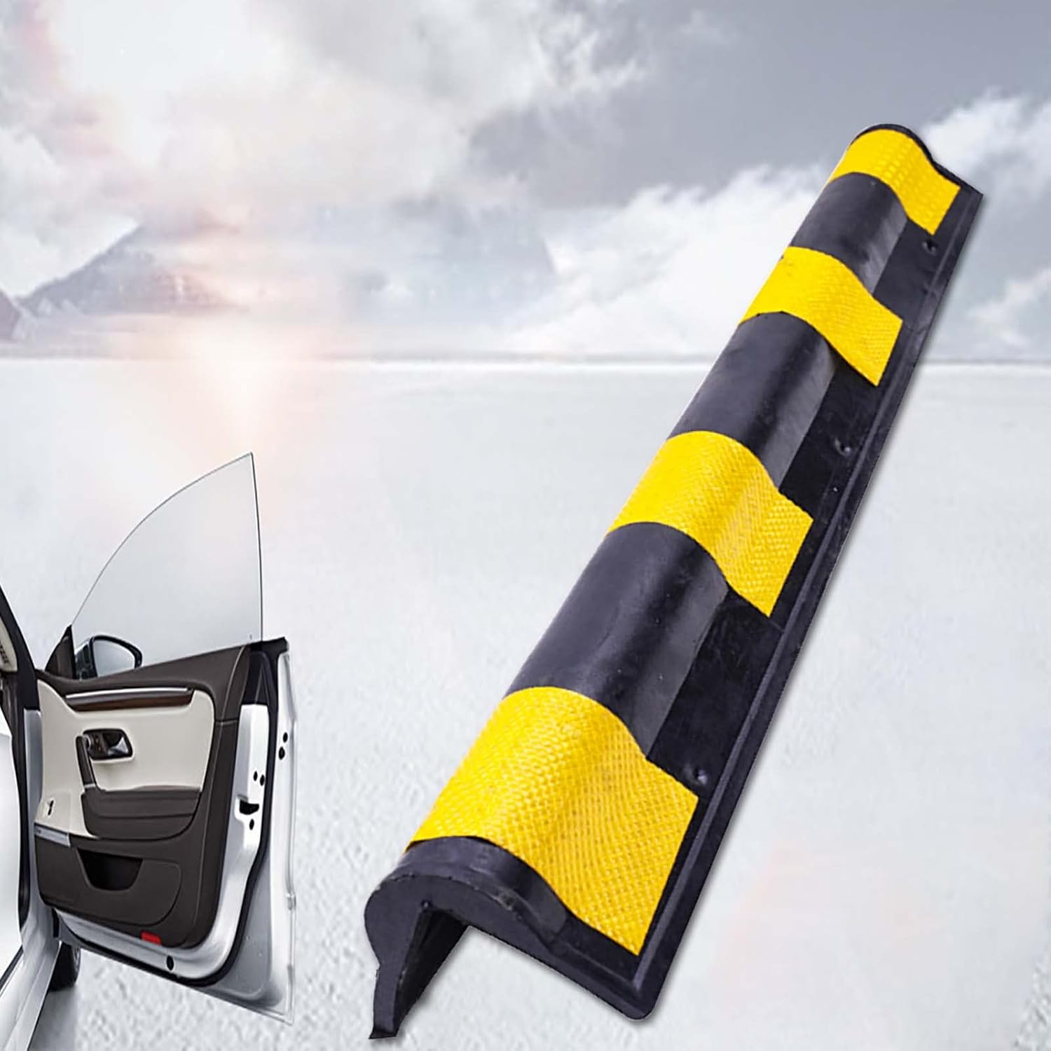 Rounded Corner Thickened Wall Edge Bumper Guards, Reflective Garage Wall Corner Edge Protector for Car Doors Anti-Collision, Parking columns/Garages Edge Decorate Strip ( Size : 47*4.0IN/120*10CM )